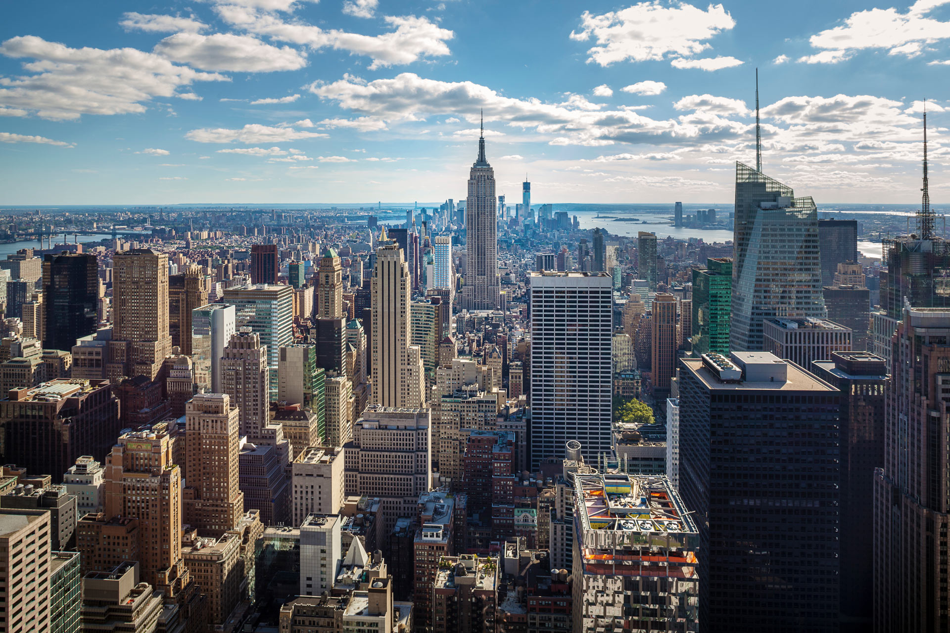 Panorama of New York City: midtown and downtown